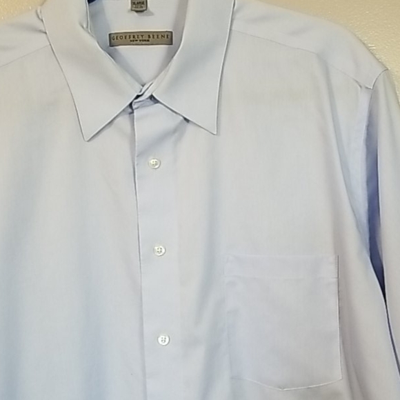 <GEOFREY BEENE> Long Sleeve 100%Cotton Dress Shirt - Picture 3 of 14